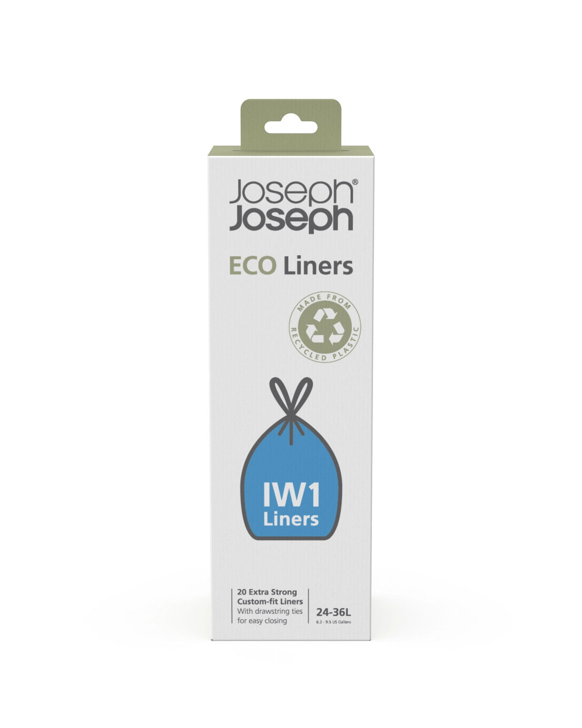 IW1 24-36L Eco Liners Recycled Bin Liners 20 Pack - Grey in Silber präsentiert im Onlineshop von KAQTU Design AG. Mülleimer ist von Joseph Joseph