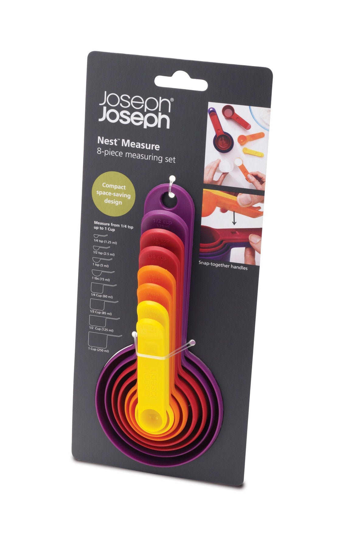 Nest Messlöffelset 8-tlg., assortiert in Mehrfarbig präsentiert im Onlineshop von KAQTU Design AG. Küchenhelfer ist von Joseph Joseph