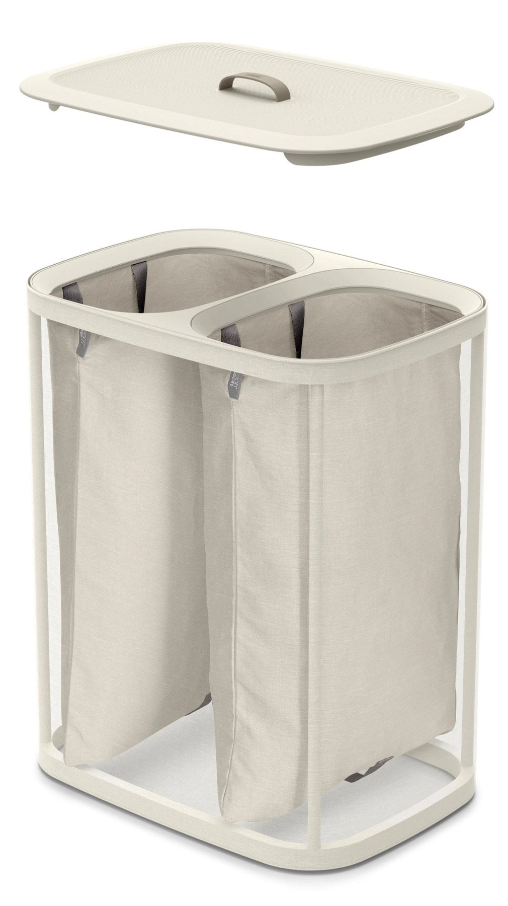 Tota 90L Wäschekorb ecru in Beige präsentiert im Onlineshop von KAQTU Design AG. Wäschekorb ist von Joseph Joseph