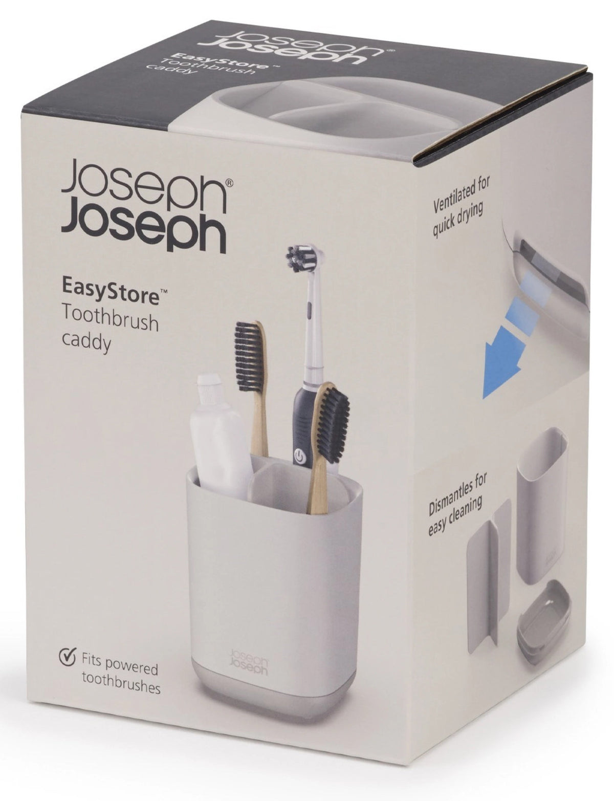 EasyStore Zahnbrüstenhalter ecru in Beige präsentiert im Onlineshop von KAQTU Design AG. Zahnputz ist von Joseph Joseph