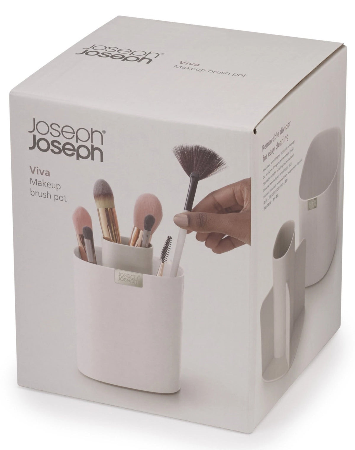 Viva Makeup Brush Pot Shell in Beige präsentiert im Onlineshop von KAQTU Design AG. Pflege ist von Joseph Joseph