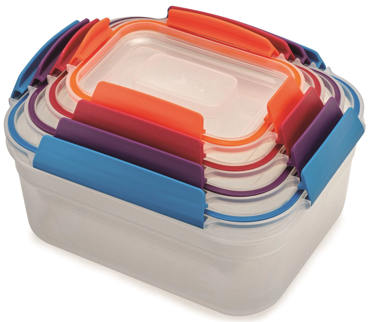 Nest Lock multicolor Vorratsdosenset 4tlg. in Mehrfarbig präsentiert im Onlineshop von KAQTU Design AG. Aufbewahrungsdose ist von Joseph Joseph