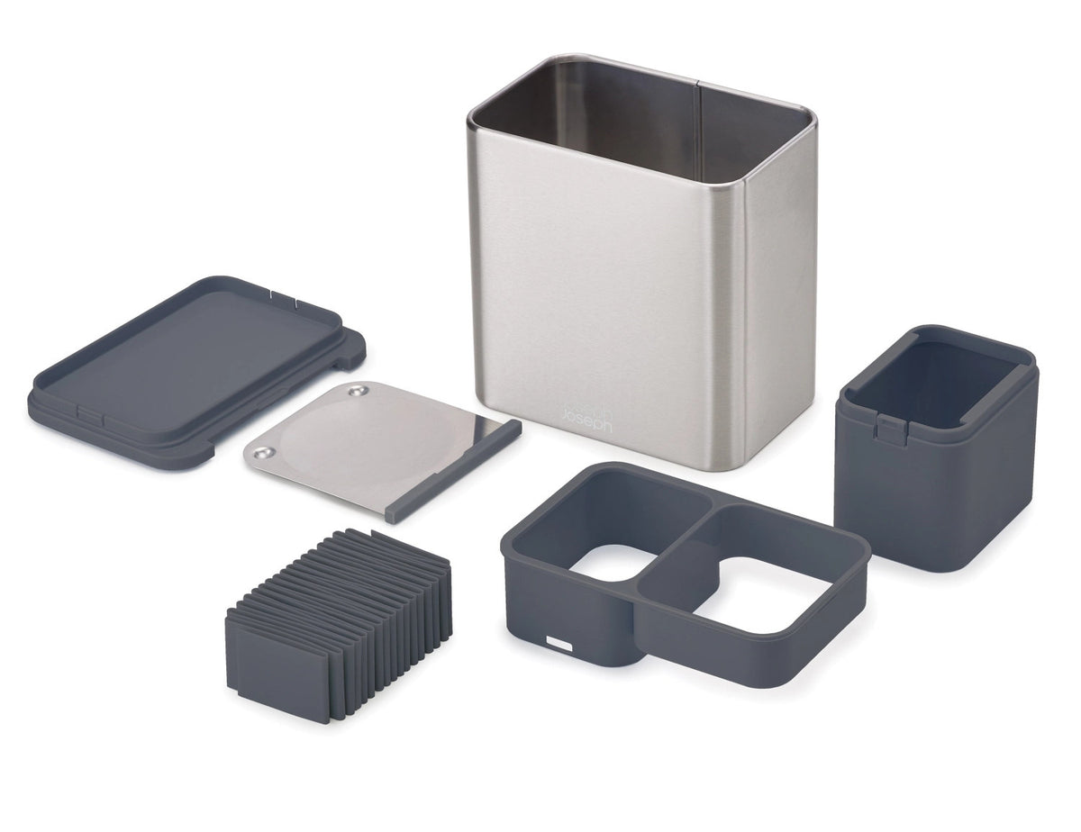 Surface Utensilienhalter, 18x20x13cm in Silber präsentiert im Onlineshop von KAQTU Design AG. Abwasch ist von Joseph Joseph