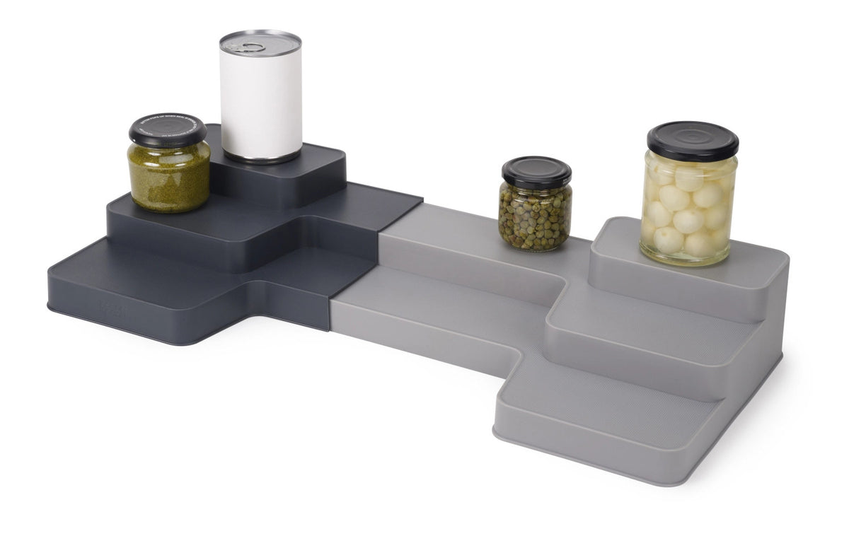 CupboardStore Organizer, erweiterbar in Grau präsentiert im Onlineshop von KAQTU Design AG. Küchenhelfer ist von Joseph Joseph