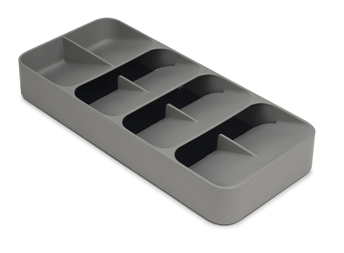 DrawerStore Großer, kompakter Besteckkasten - Grau in Silber präsentiert im Onlineshop von KAQTU Design AG. Küchenhelfer ist von Joseph Joseph