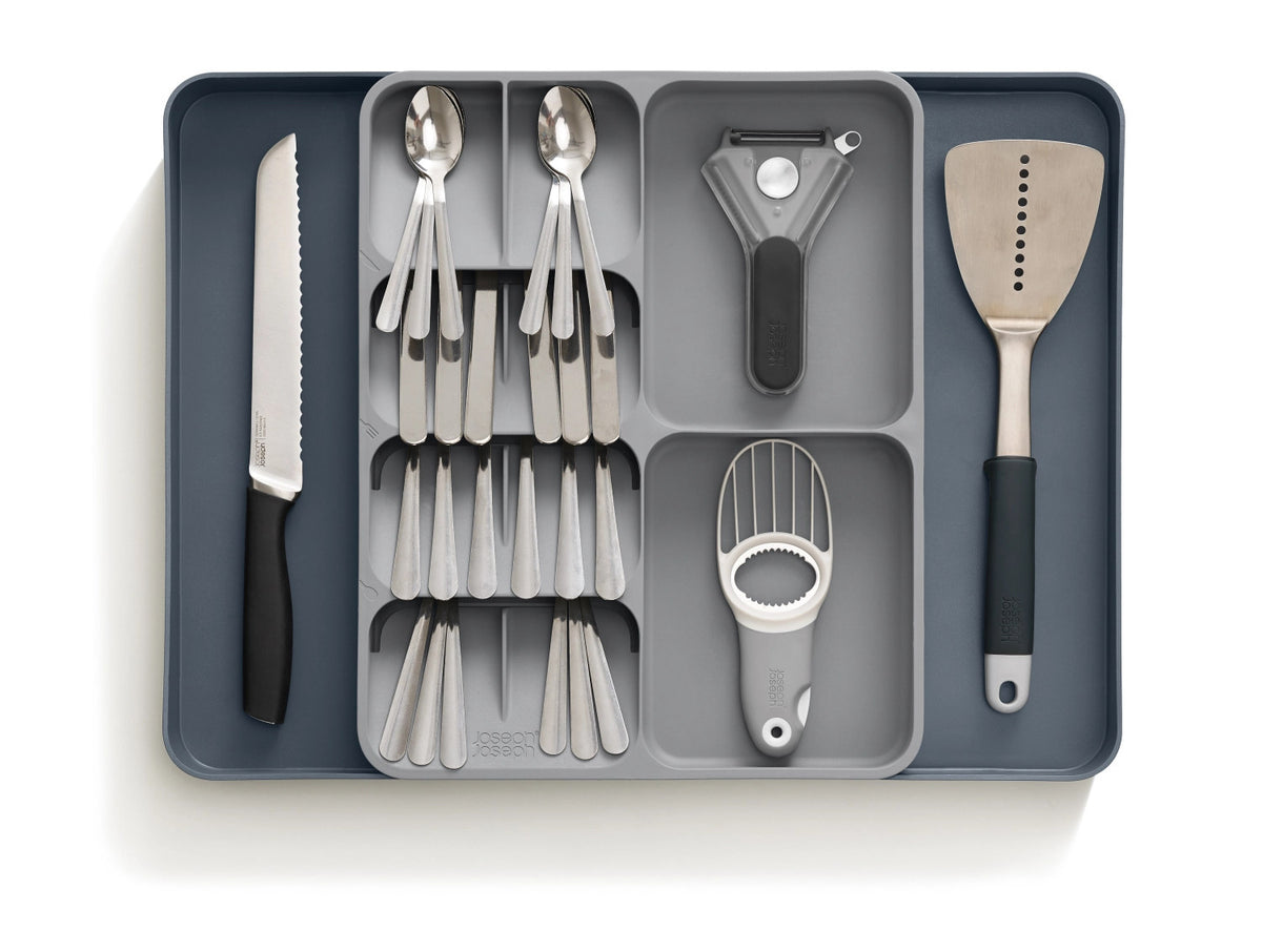 DrawerStore Erw. Besteck, Gebrauchsge., Gadgets-Org., Grau in Silber präsentiert im Onlineshop von KAQTU Design AG. Küchenhelfer ist von Joseph Joseph