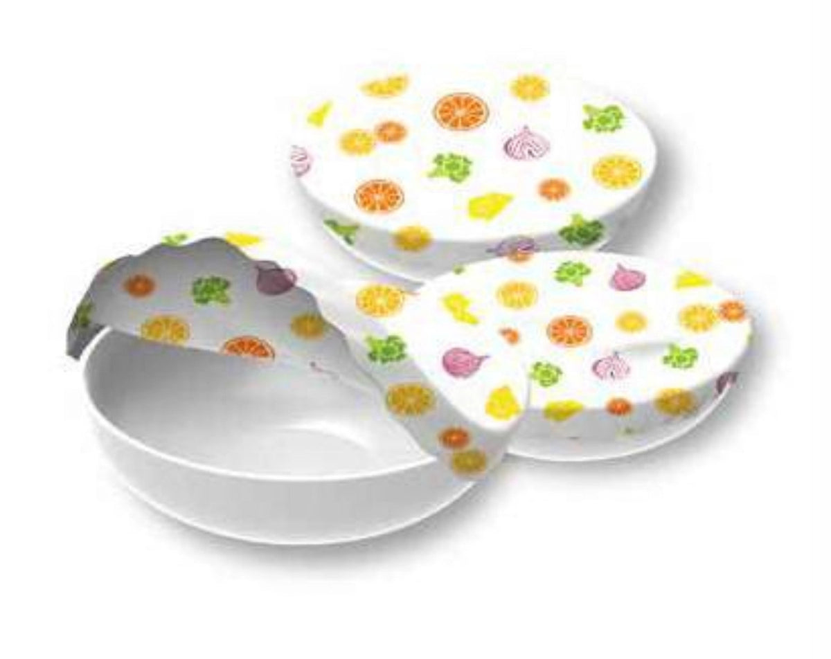 3er Set Textildeckel Obst u. Gemüse S,M,L in Mehrfarbig präsentiert im Onlineshop von KAQTU Design AG. Aufbewahrungsbehälter ist von Nuts Innovations