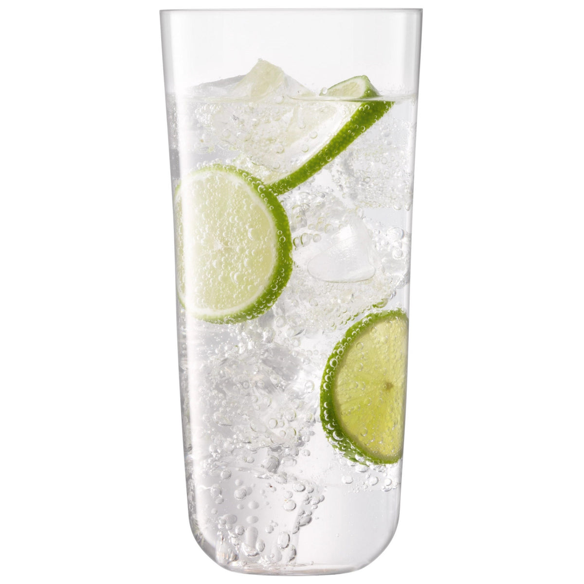 4er Set Arc Longdrink Glas 550ml Clear von LSA: transparentes Kalknatronglas mit abgerundetem Boden und sanft verjüngtem Profil.