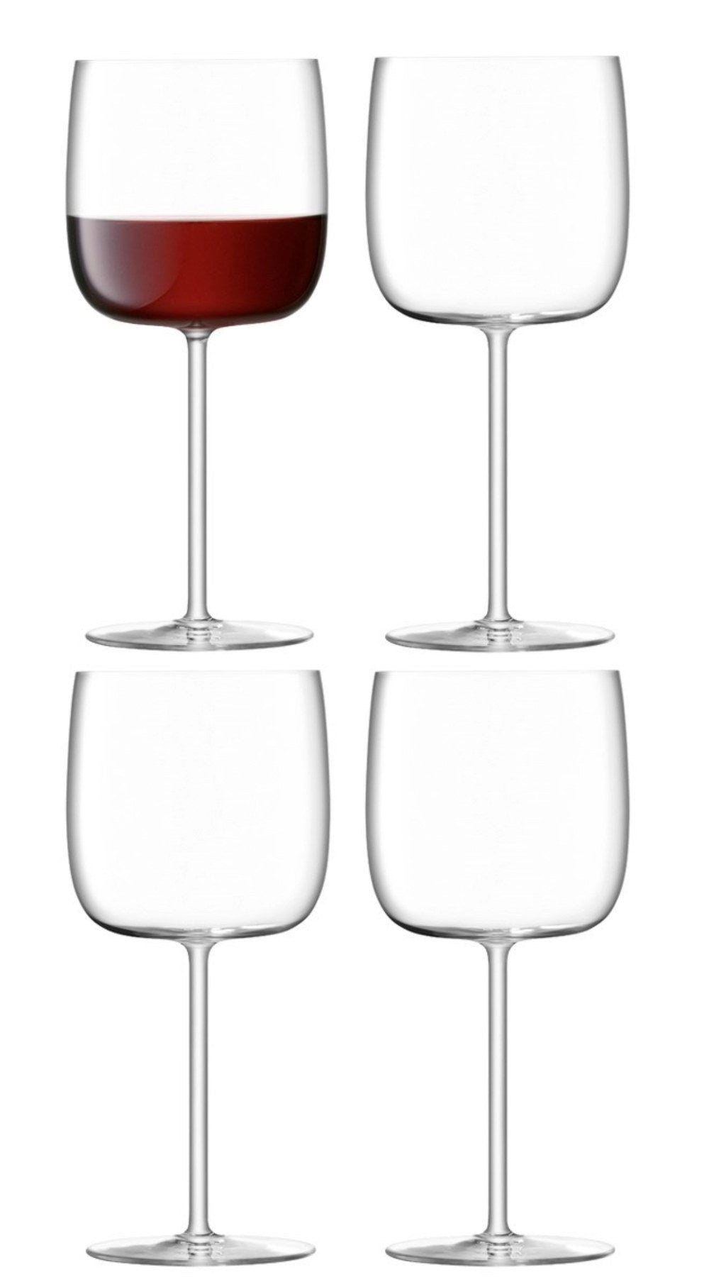 4er Set Borough Weingläser 450ml Klar in Transparent präsentiert im Onlineshop von KAQTU Design AG. Wein- & Sektglas ist von LSA