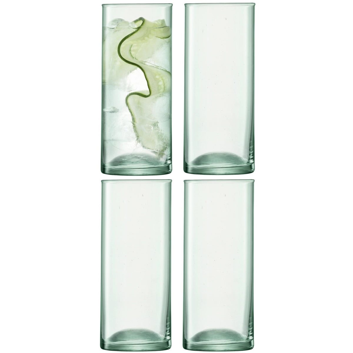 4er Set transparente Biergläser der Serie Canopy von LSA aus Glas, mundgeblasen, mit leicht konischer Form, Durchmesser 7cm, Höhe 16.6cm