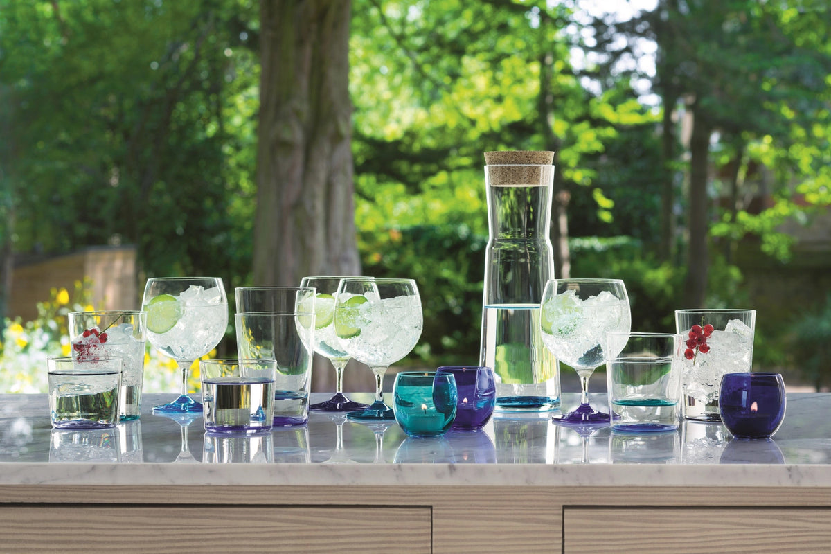 4er Set Coro Becher 310ml in Blau präsentiert im Onlineshop von KAQTU Design AG. Glas ist von LSA