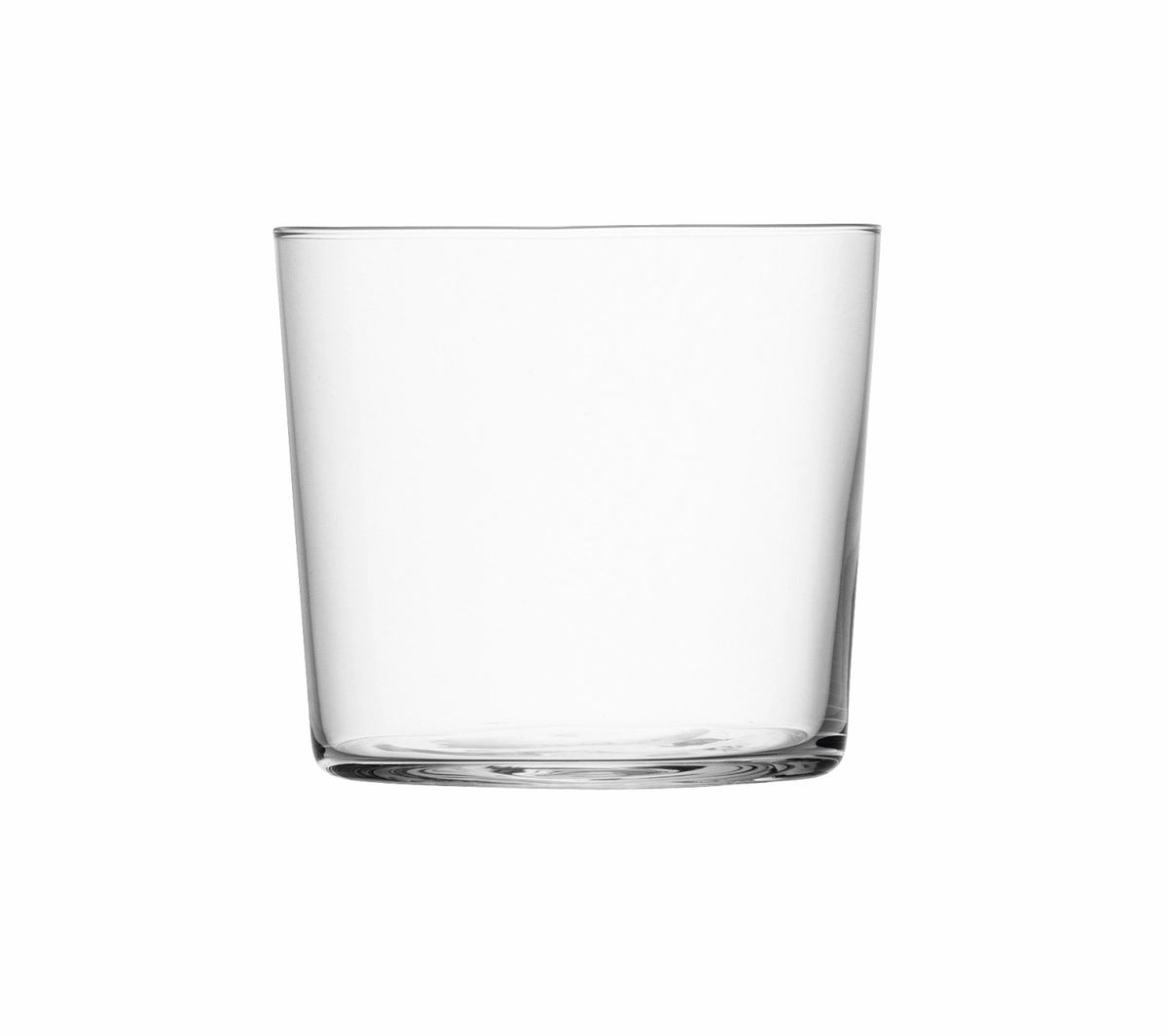 Transparenter Gio Becher klein 310ml von LSA aus Glas mit feinen Wänden, niedriger Form, D: 8cm x H: 7cm, stapelbares Design für Getränke.