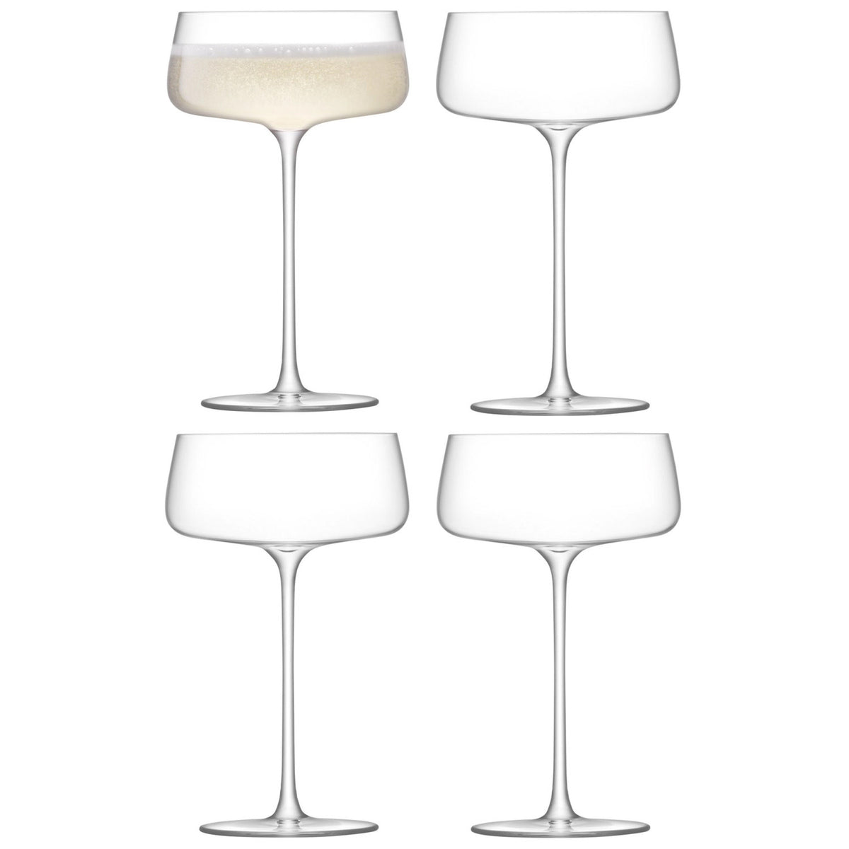4er Set Metropolitan Champ.gläser 300ml klar in Transparent präsentiert im Onlineshop von KAQTU Design AG. Wein- & Sektglas ist von LSA
