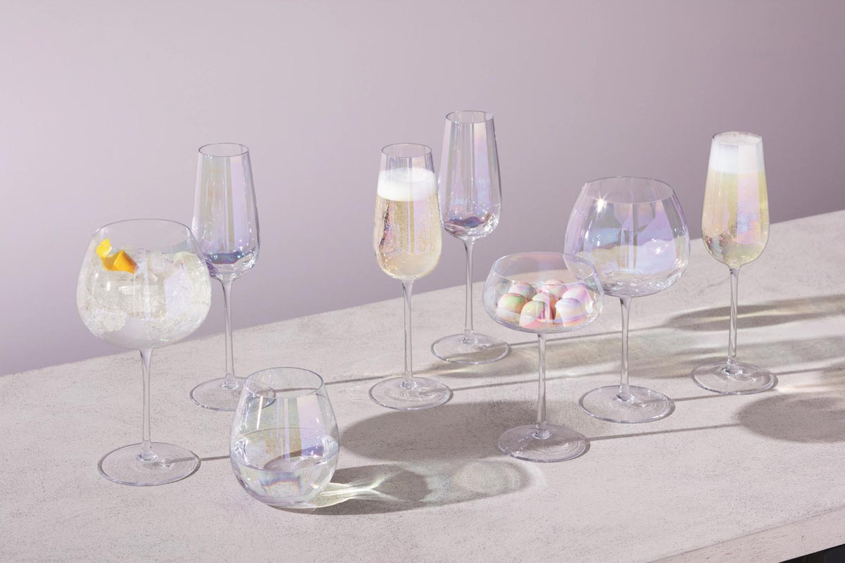 4er Set Pearl Becher 425ml - perlmutt in Transparent präsentiert im Onlineshop von KAQTU Design AG. Cocktailgläser ist von LSA