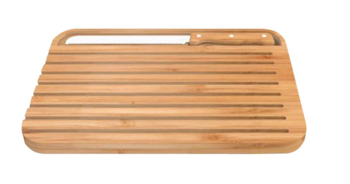 Set Pebbly Brotschneidebrett & Brotmesser natural, 36x26cm in Braun präsentiert im Onlineshop von KAQTU Design AG. Schneidbrett ist von Pebbly