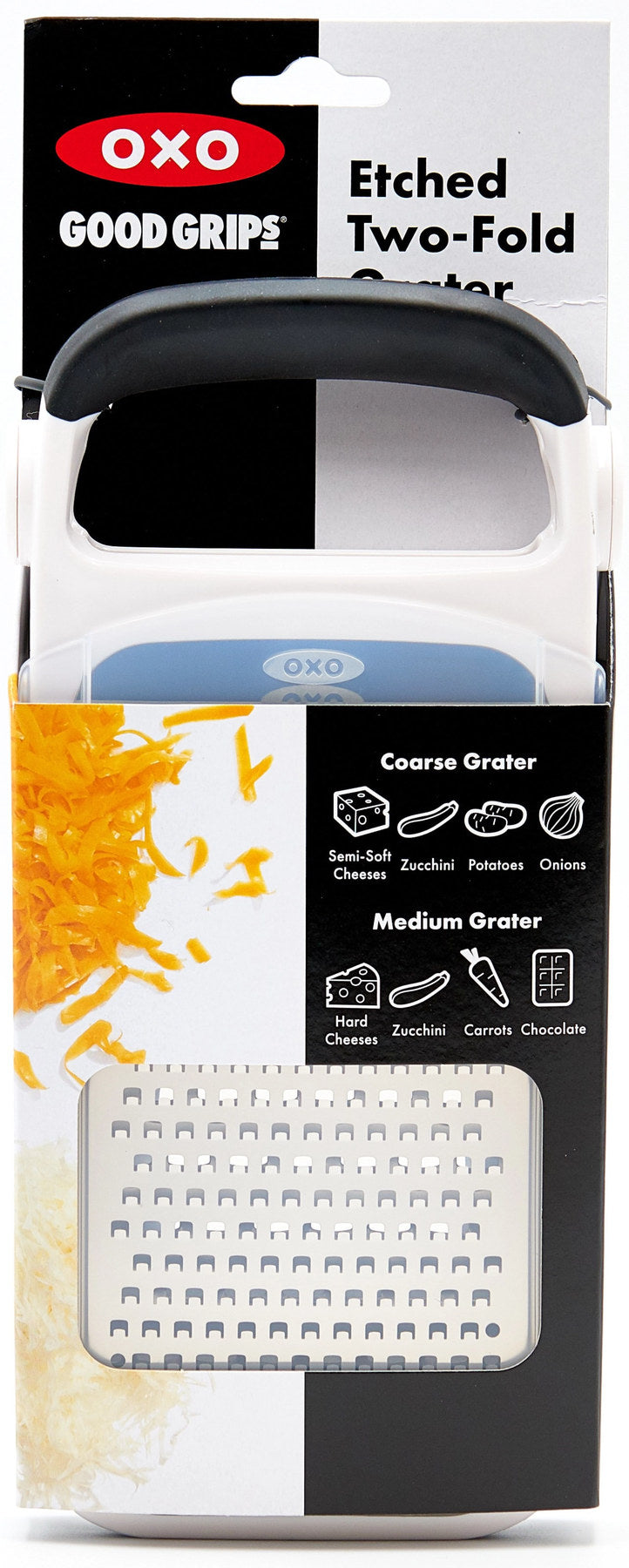 OXO Doppelreibe, geätzt in Weiss präsentiert im Onlineshop von KAQTU Design AG. Küchenhelfer ist von OXO