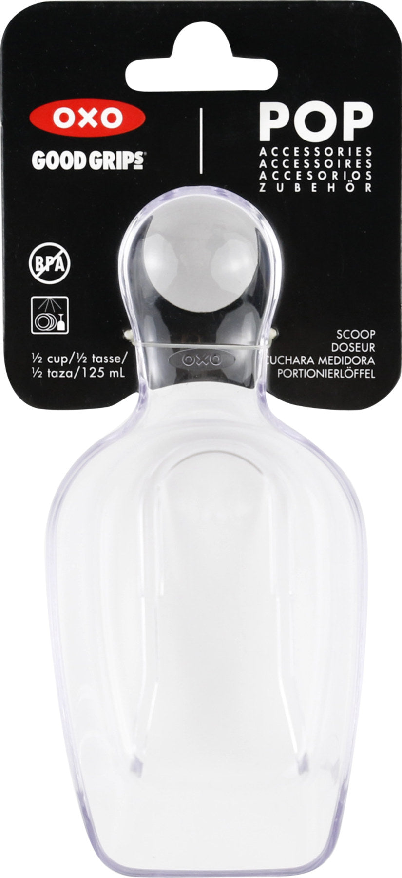Good Grips POP 2.0 Portionier-Löffel gross in Transparent präsentiert im Onlineshop von KAQTU Design AG. Aufbewahrungsdose ist von OXO