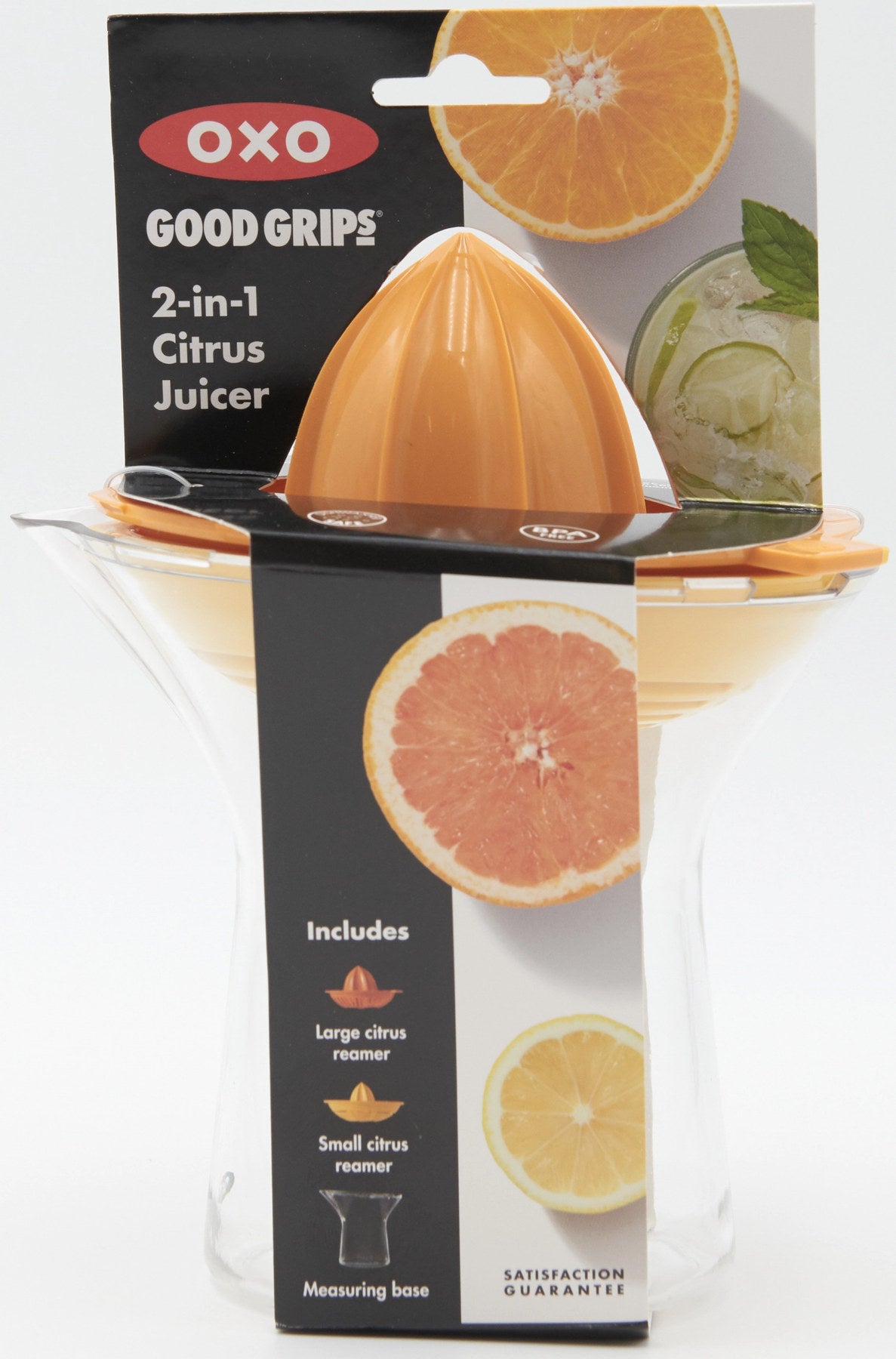 2 in 1 Zitruspresse 350ml in Orange präsentiert im Onlineshop von KAQTU Design AG. Küchenhelfer ist von OXO