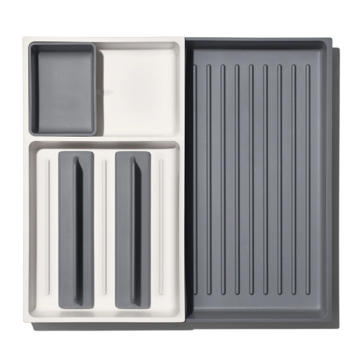 OXO Good Grips Schubladeneinlage erweiterbar in Grau präsentiert im Onlineshop von KAQTU Design AG. Aufbewahrungsbehälter ist von OXO