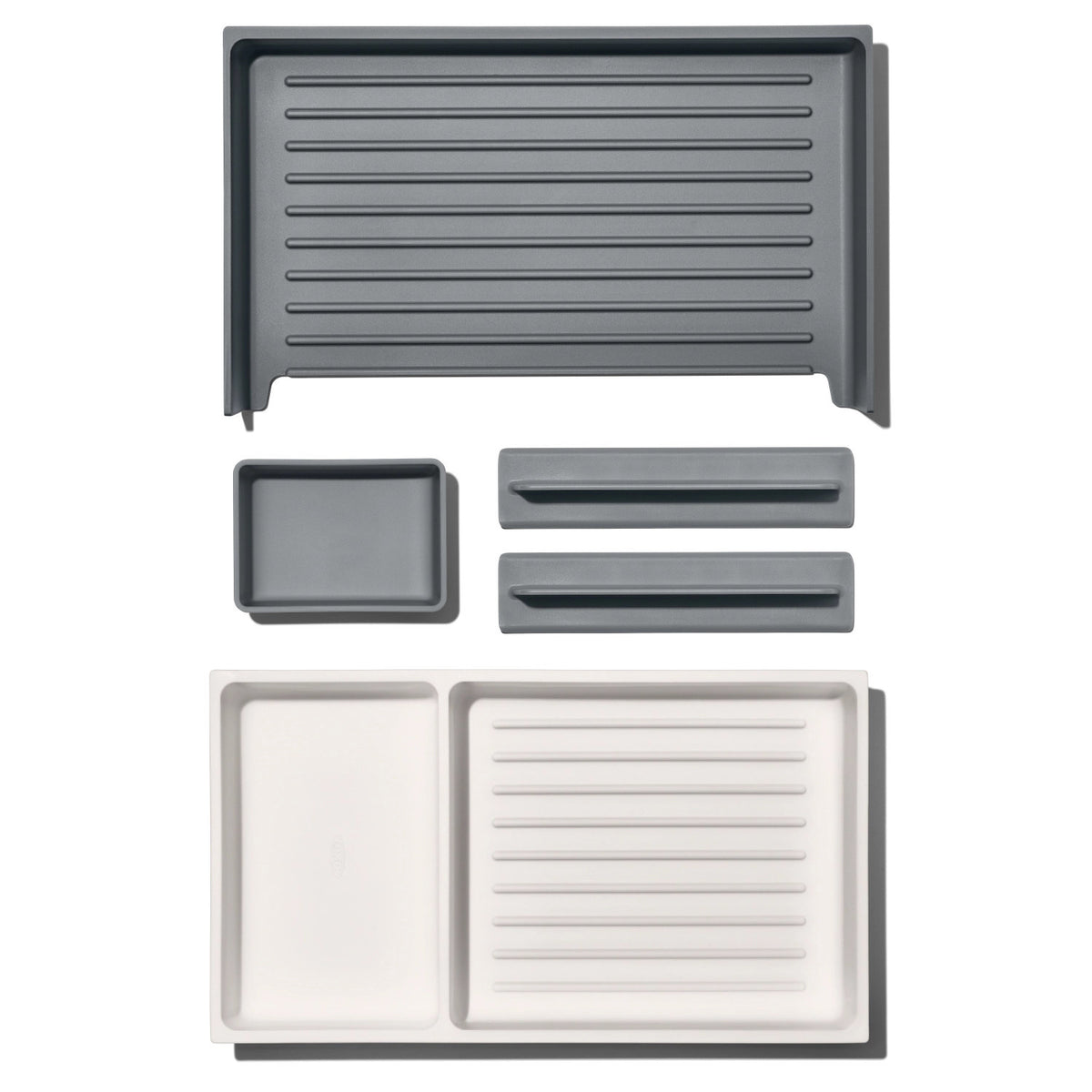 OXO Good Grips Schubladeneinlage erweiterbar in Grau präsentiert im Onlineshop von KAQTU Design AG. Aufbewahrungsbehälter ist von OXO
