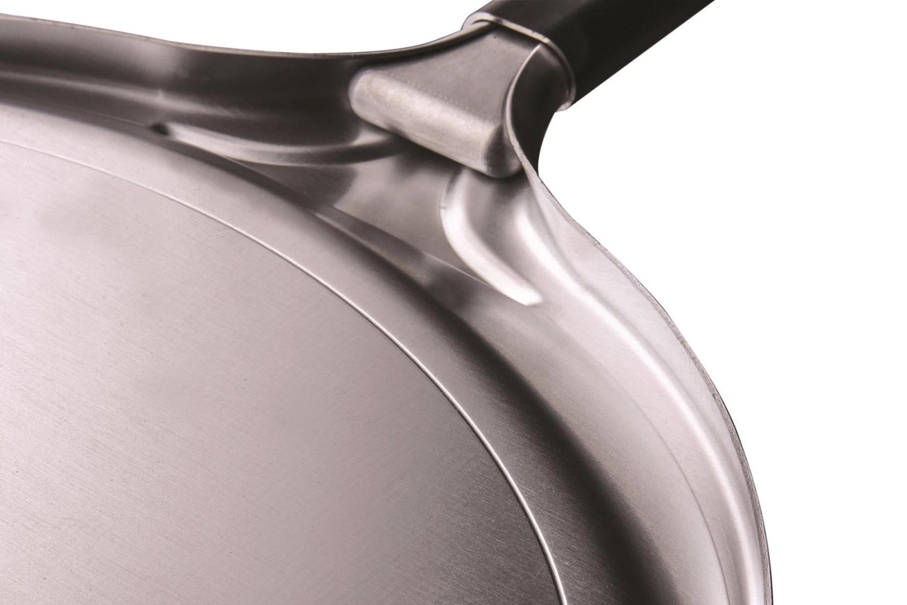 Rechteckiger Pizzaschieber aus Aluminium mit 36 cm Breite und 190 cm Gesamtlänge, ideal für das einfache Bewegen von Pizzen im Ofen.