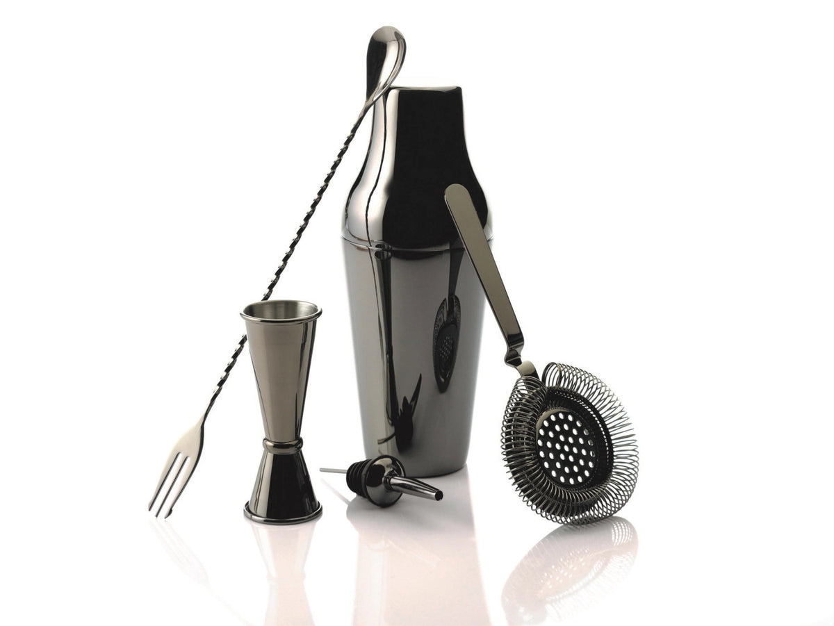Bar Set 5tlg in Schwarz präsentiert im Onlineshop von KAQTU Design AG. Barzubehör ist von Piazza