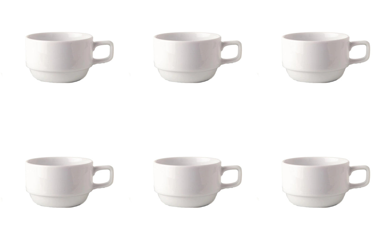 6er Set Uni 09 Kaffee Obertasse 0.2lt Top CC in Weiss präsentiert im Onlineshop von KAQTU Design AG. Espressotassen ist von Royal Porcelain
