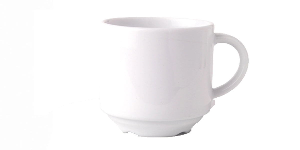 Uni 09 Mug oder Kaffeetasse gross stapelbar 0.25lt in Weiss präsentiert im Onlineshop von KAQTU Design AG. Tasse ist von Royal Porcelain