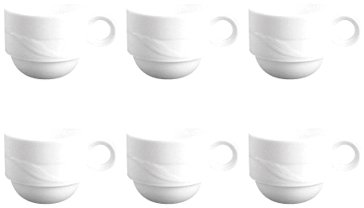 6er Set Maxa Dura 83 Kaffee Obertasse stapelbar 0.2lt Aligro in Weiss präsentiert im Onlineshop von KAQTU Design AG. Espressotassen ist von Royal Porcelain