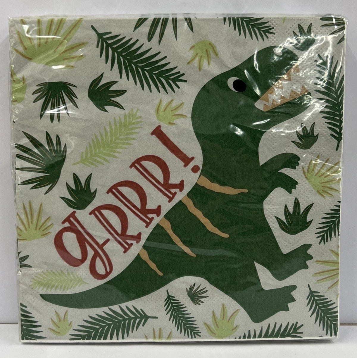 20 Servietten Dino 33x33cm in Grün präsentiert im Onlineshop von KAQTU Design AG. Servietten ist von Scrap Cooking