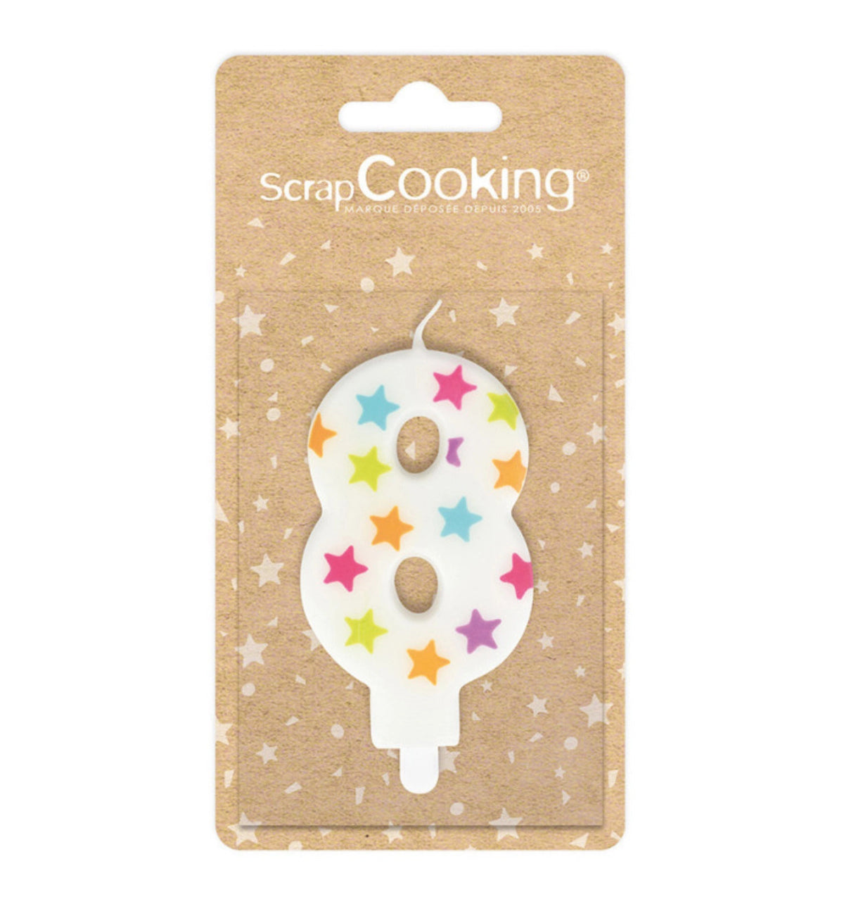 Kerze Nummer 8 in Mehrfarbig präsentiert im Onlineshop von KAQTU Design AG. Kerzen ist von Scrap Cooking