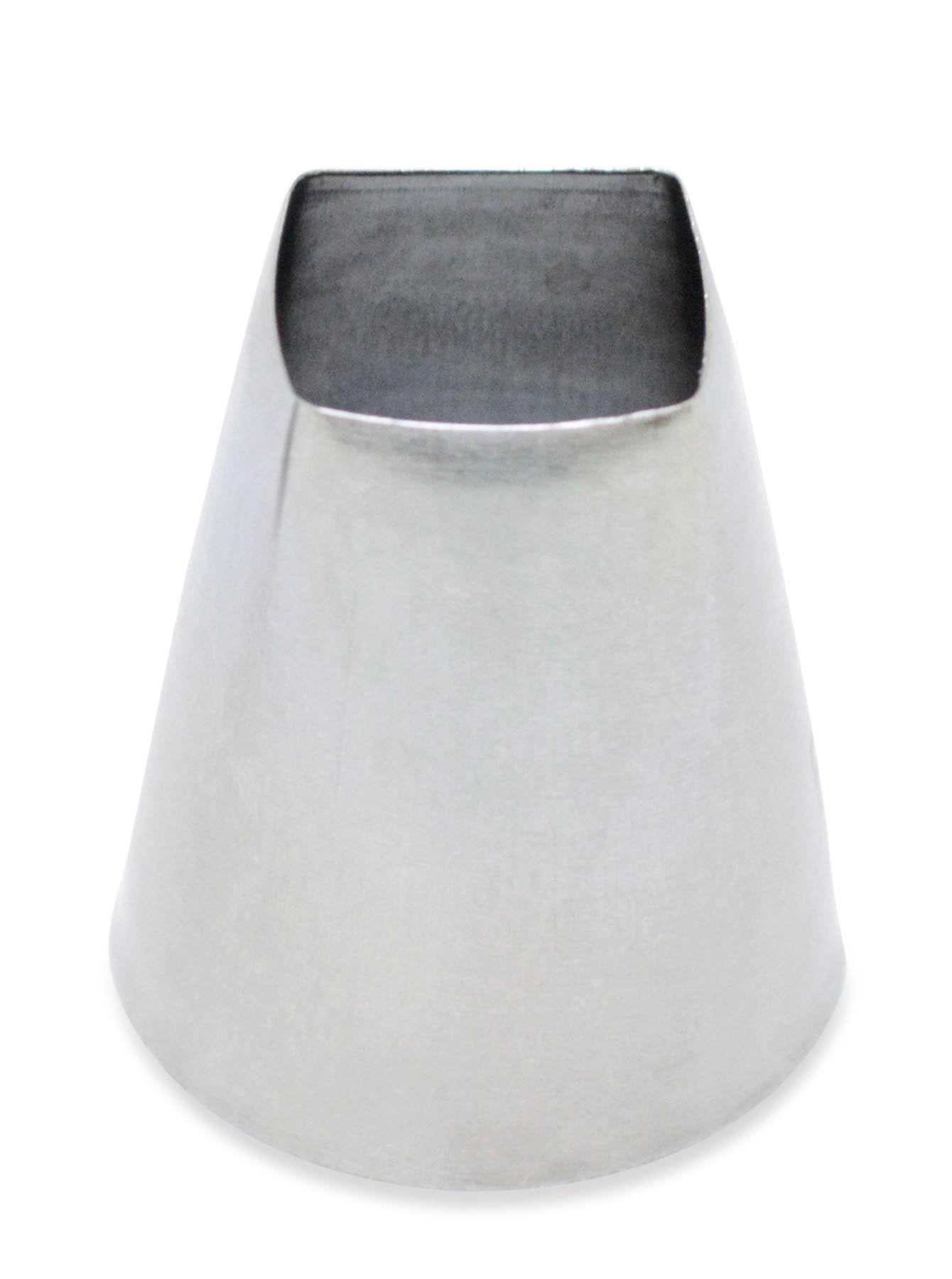 Quadratische Edelstahl-Tülle von Scrap Cooking, ideal für präzises Dekorieren von Backwaren, in elegantem Silber. Perfekt für kreative Bäcker.