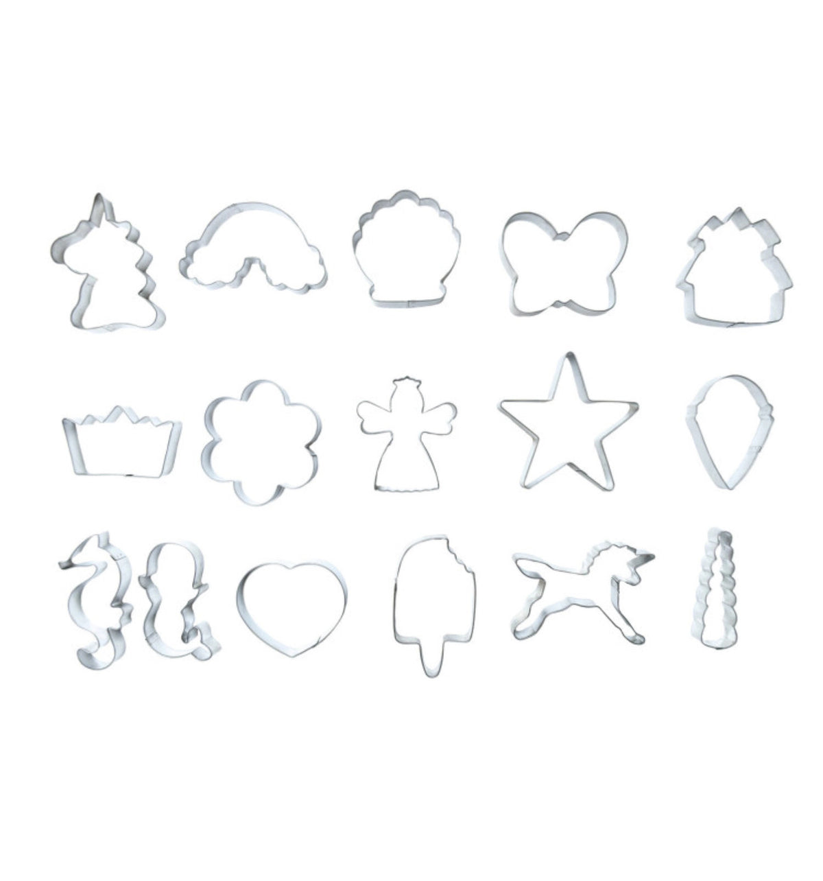 16-tlg. Set Ausstecher Märchen in Silber präsentiert im Onlineshop von KAQTU Design AG. Ausstecher ist von Scrap Cooking