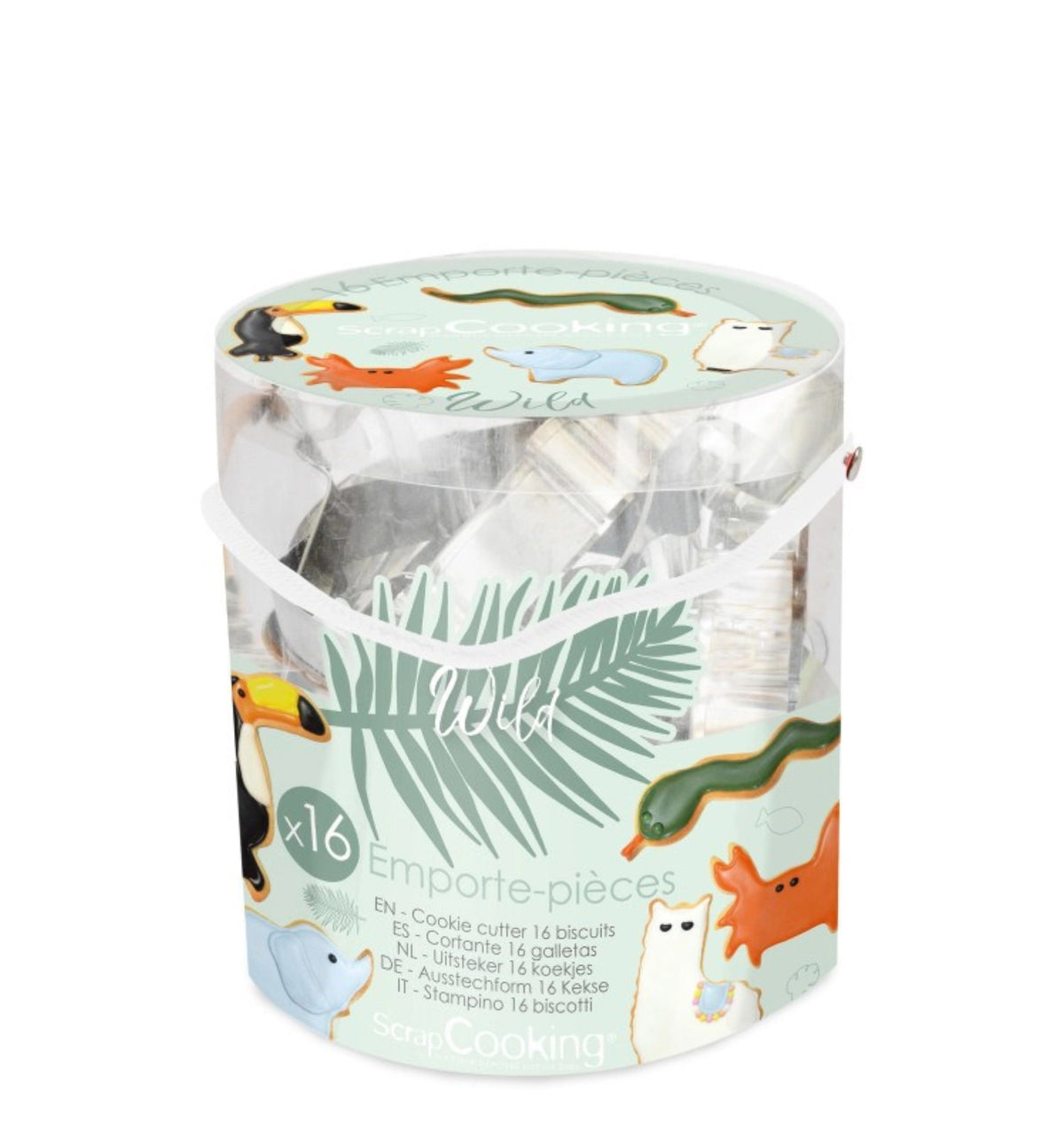 16-tlg. Set Ausstecher Wildtiere in Silber präsentiert im Onlineshop von KAQTU Design AG. Ausstecher ist von Scrap Cooking