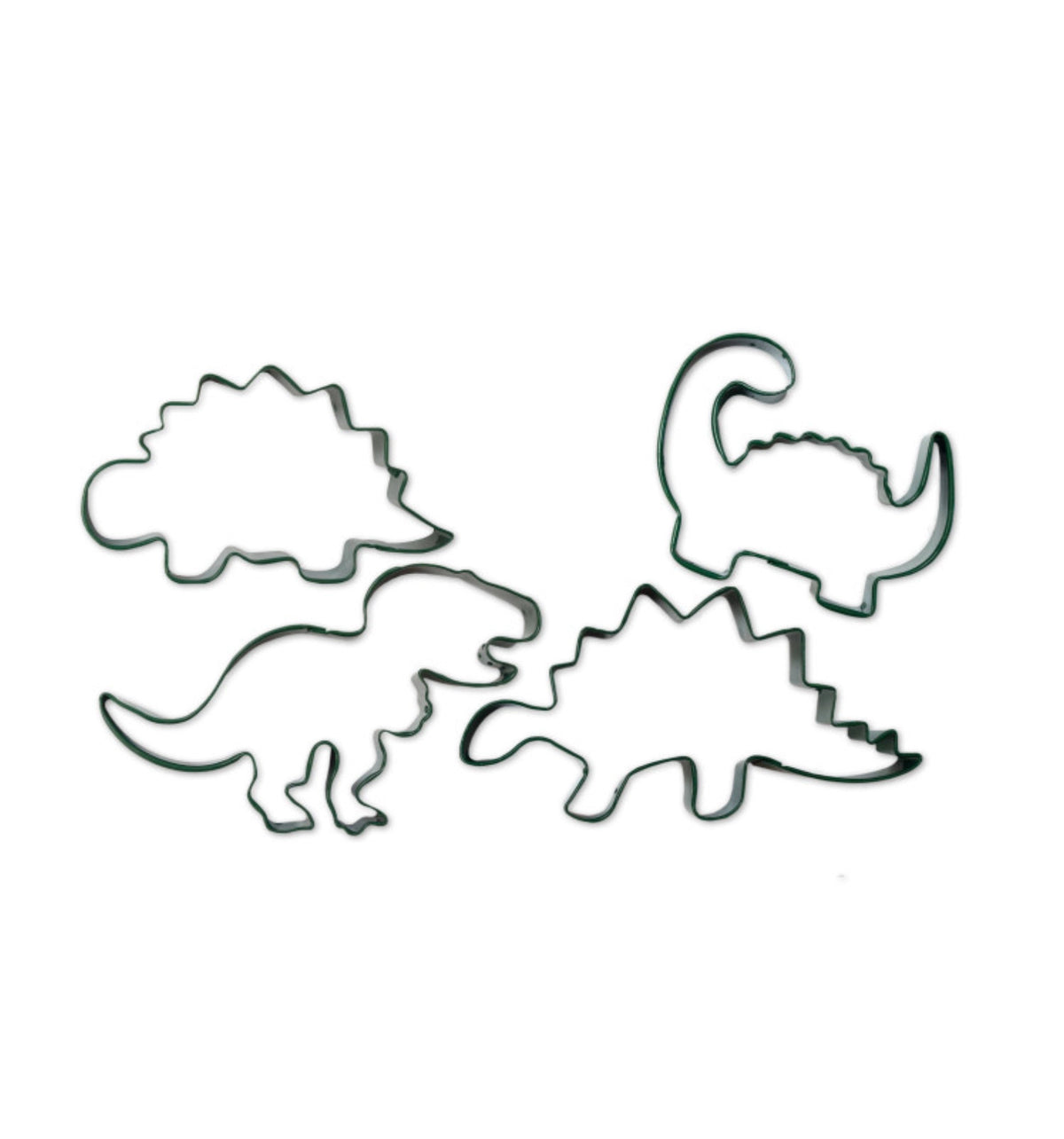 4-tlg. Set Ausstecher Dino in Grün präsentiert im Onlineshop von KAQTU Design AG. Ausstecher ist von Scrap Cooking