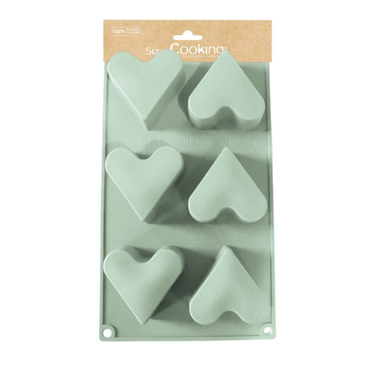 Silikonform 8 Herzen Funfetti in Blau präsentiert im Onlineshop von KAQTU Design AG. Backform / Backblech ist von Scrap Cooking