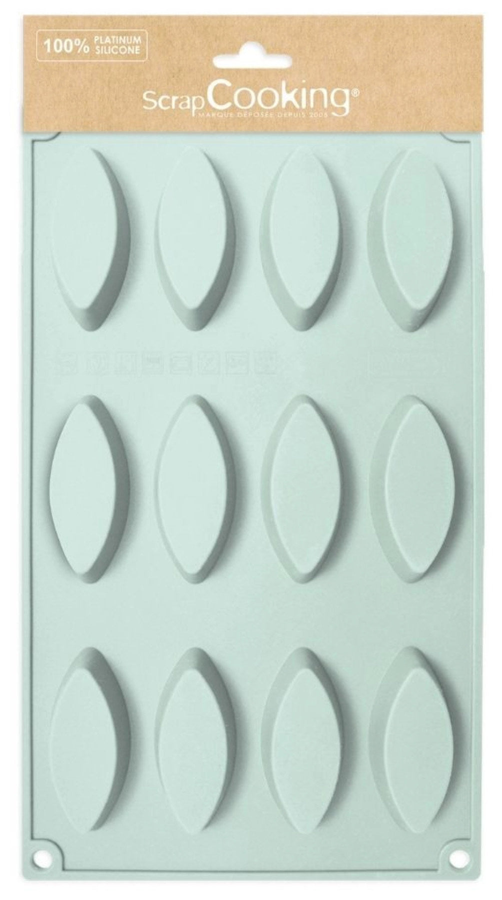 12er Silikonbackform Barquettes in Grün präsentiert im Onlineshop von KAQTU Design AG. Backform / Backblech ist von Scrap Cooking