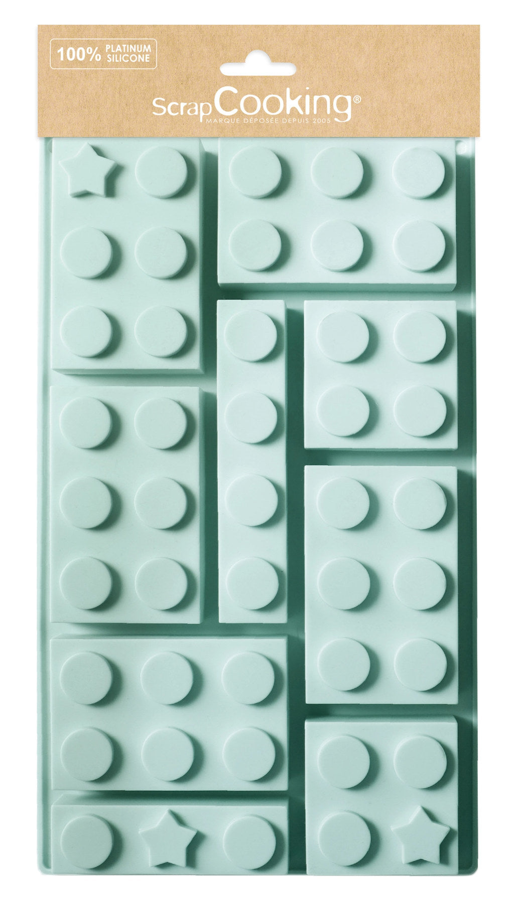 Silikonbackform Ziegelsteine in Blau präsentiert im Onlineshop von KAQTU Design AG. Backform / Backblech ist von Scrap Cooking