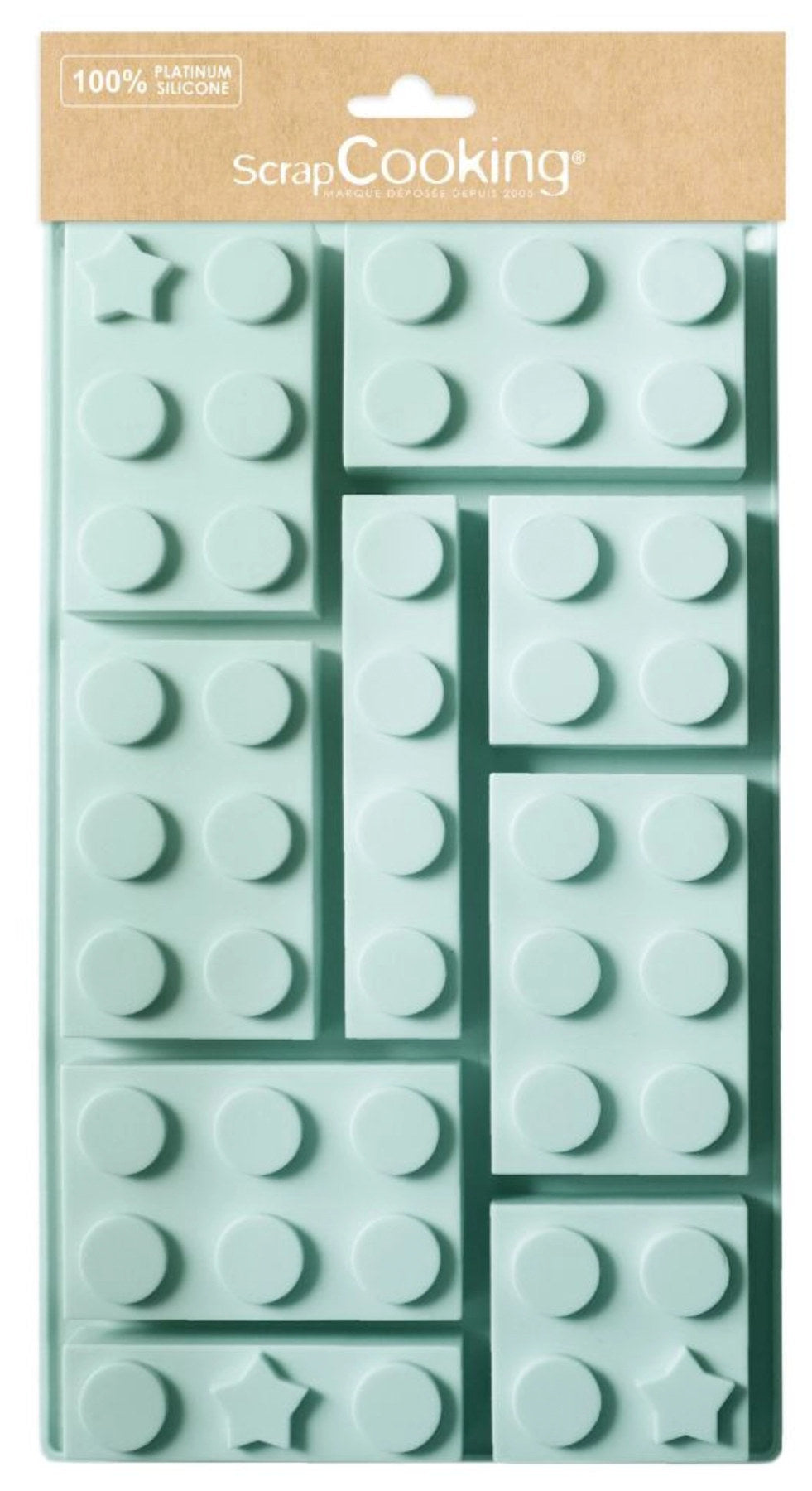 Silikonbackform Ziegelsteine in Blau präsentiert im Onlineshop von KAQTU Design AG. Backform / Backblech ist von Scrap Cooking