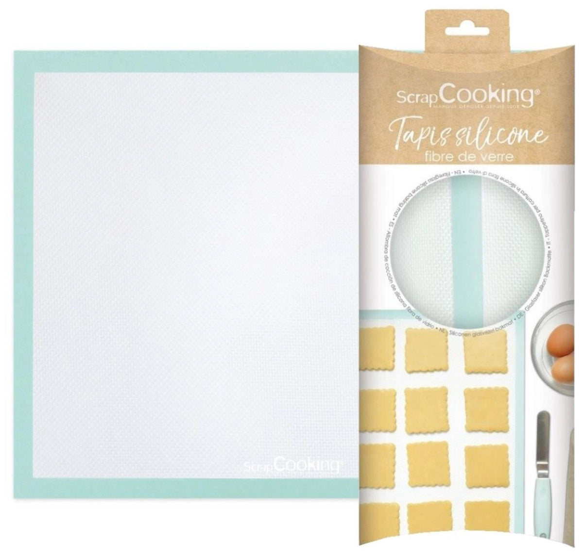 Glasfaser-Silikon-Backmatte 30x40cm in Grün präsentiert im Onlineshop von KAQTU Design AG. Backutensilien ist von Scrap Cooking