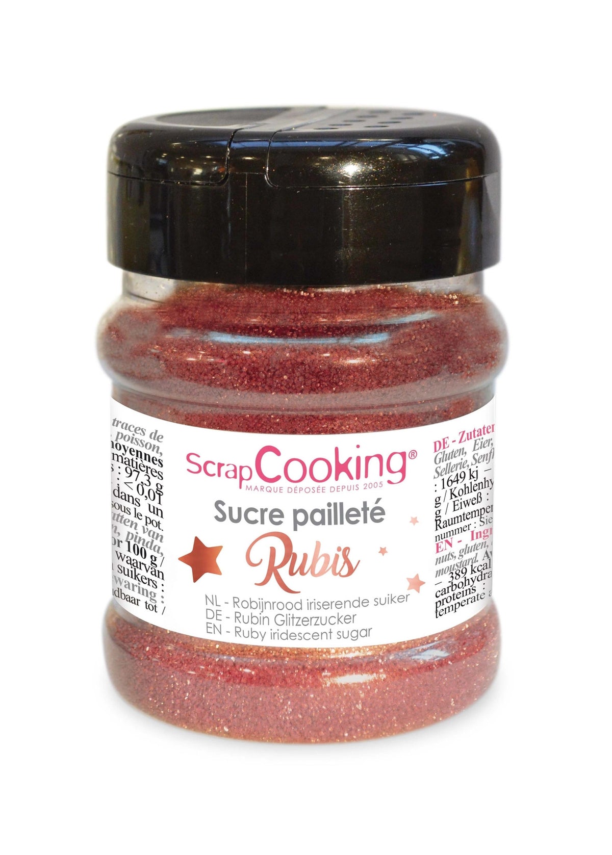 Glitzer-Zucker Rubin 160g in Rot präsentiert im Onlineshop von KAQTU Design AG. Zutaten ist von Scrap Cooking