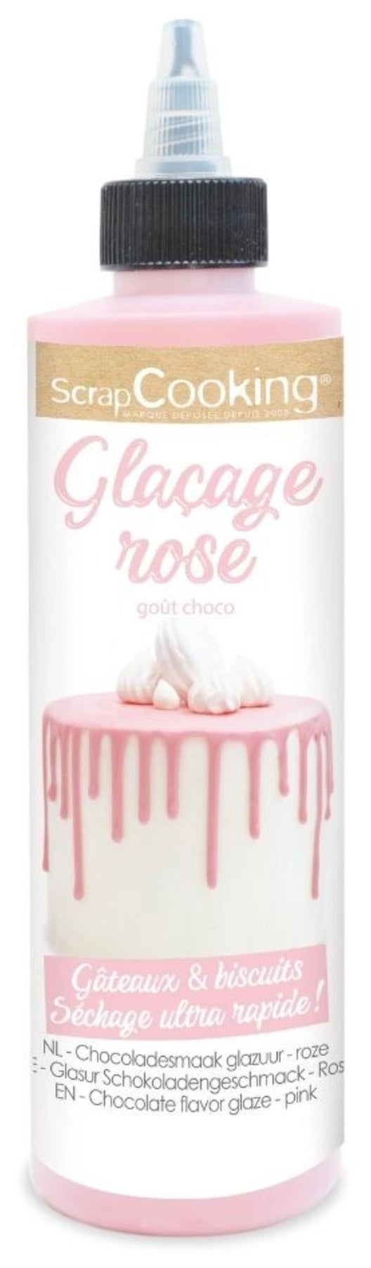Schokoladengeschmacksglasur Drip Cake, rosa 130g in Pink präsentiert im Onlineshop von KAQTU Design AG. Zutaten ist von Scrap Cooking