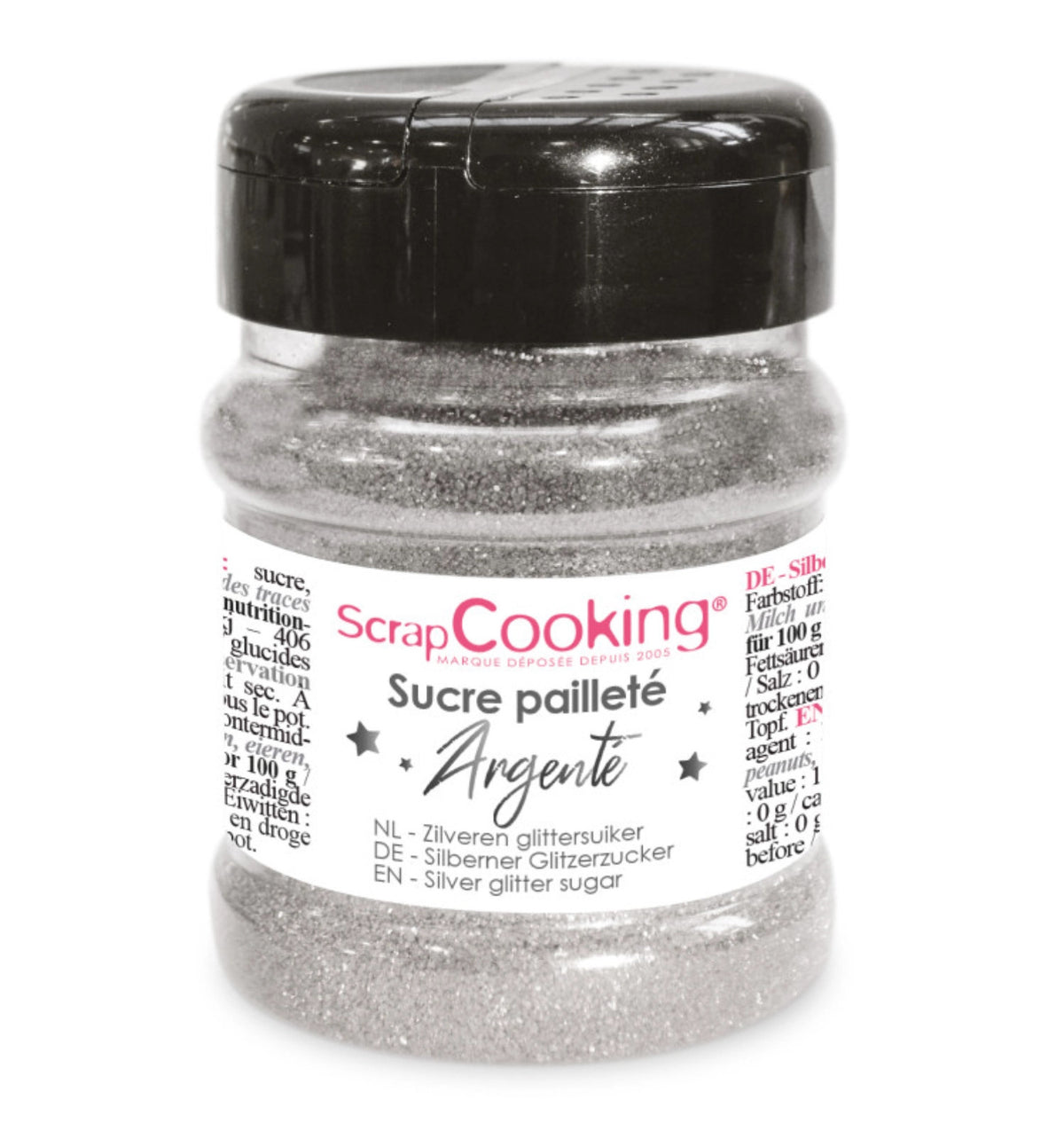 Glitzer Zucker Silber 160g in Silber präsentiert im Onlineshop von KAQTU Design AG. Zutaten ist von Scrap Cooking