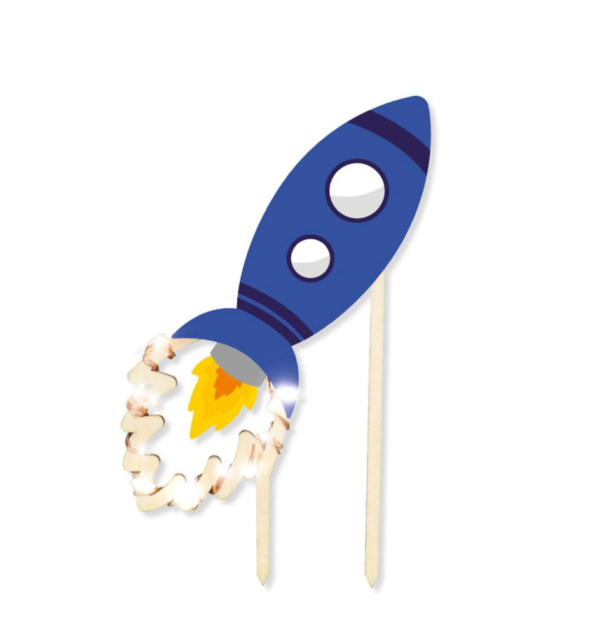 Cake Topper mit LED-Beleuchtung Weltall in Blau präsentiert im Onlineshop von KAQTU Design AG. Backutensilien ist von Scrap Cooking