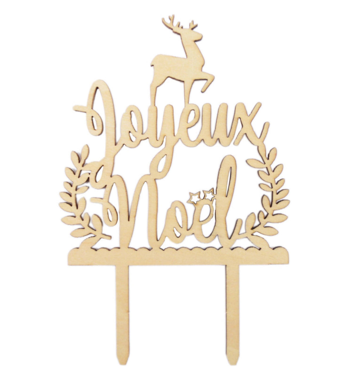 CaKe Topper aus Holz Joyeux Noël in Braun präsentiert im Onlineshop von KAQTU Design AG. Backutensilien ist von Scrap Cooking