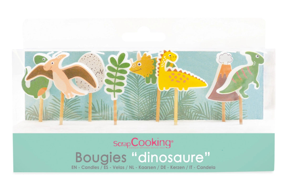 8 Stk. Kerzen Dino in Mehrfarbig präsentiert im Onlineshop von KAQTU Design AG. Kerzen ist von Scrap Cooking