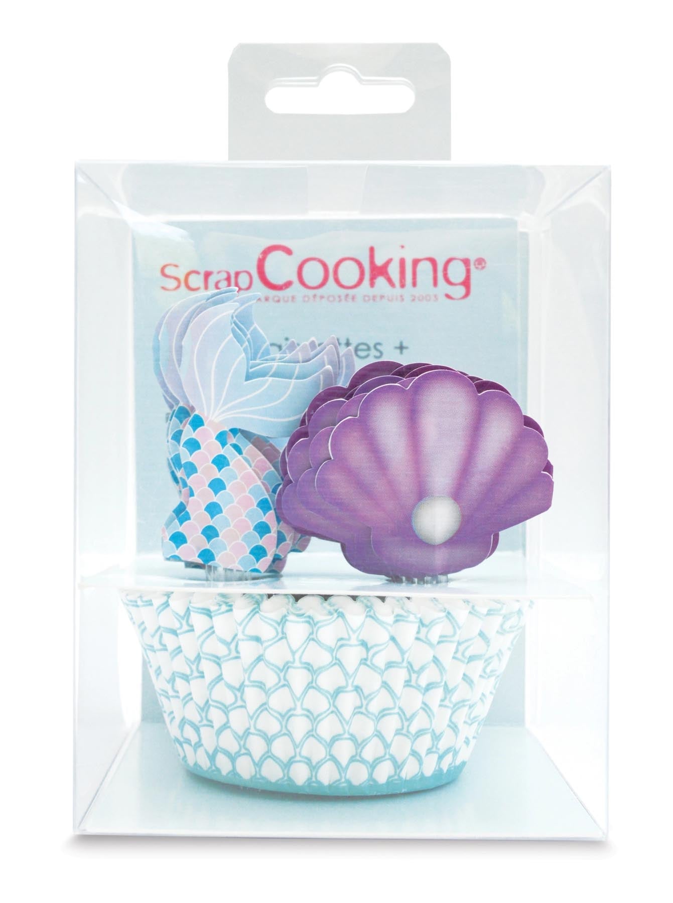 24 Muffinförmchen u. 24 cake toppers Meerjungfrau in Mehrfarbig präsentiert im Onlineshop von KAQTU Design AG. Backform / Backblech ist von Scrap Cooking