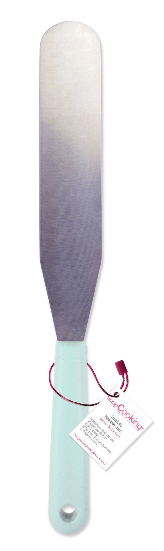 Flexibler Spachtel Inox in Blau präsentiert im Onlineshop von KAQTU Design AG. Backutensilien ist von Scrap Cooking