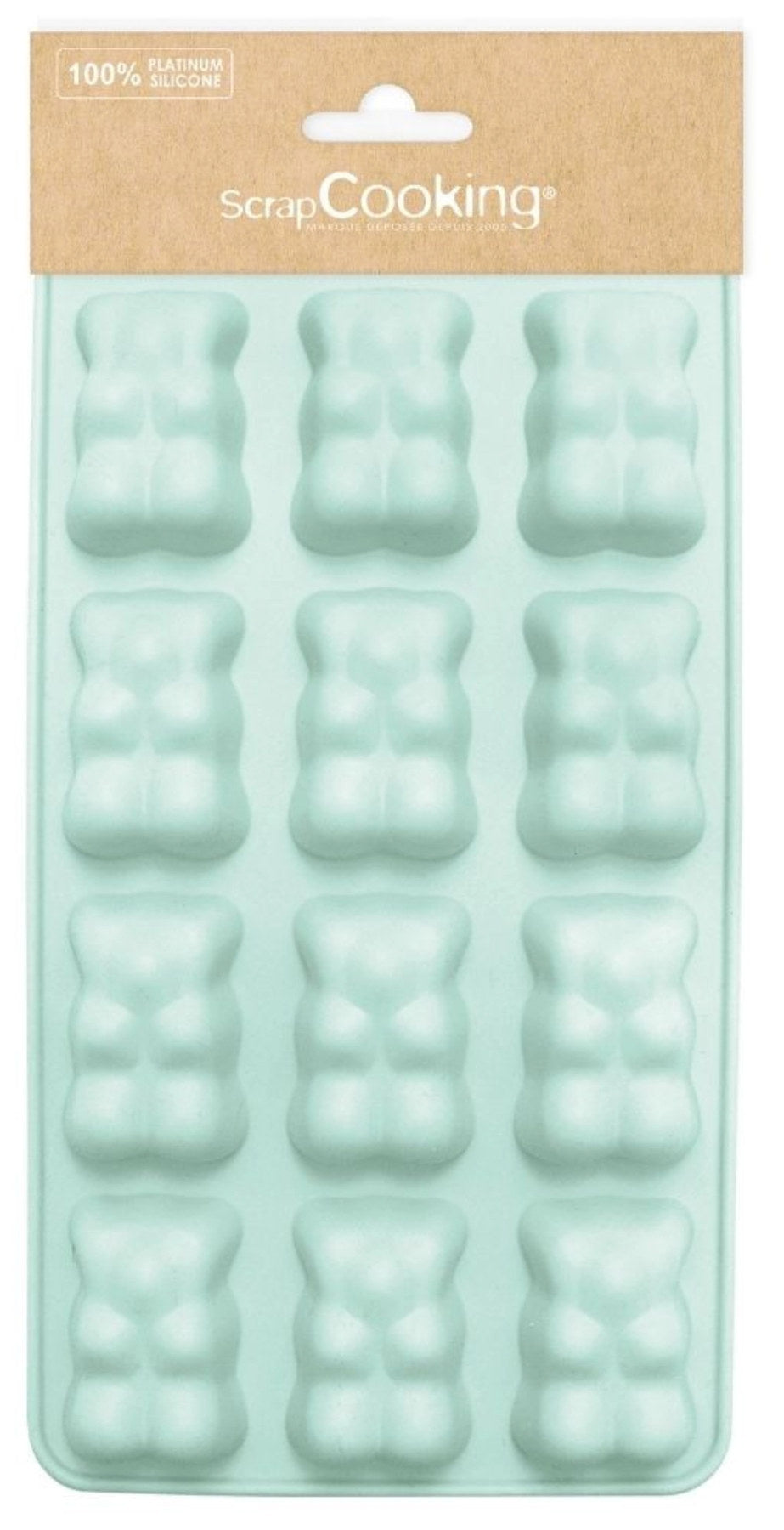 Silikonbackform Gummibären 23 x 13cm in Blau präsentiert im Onlineshop von KAQTU Design AG. Backform / Backblech ist von Scrap Cooking