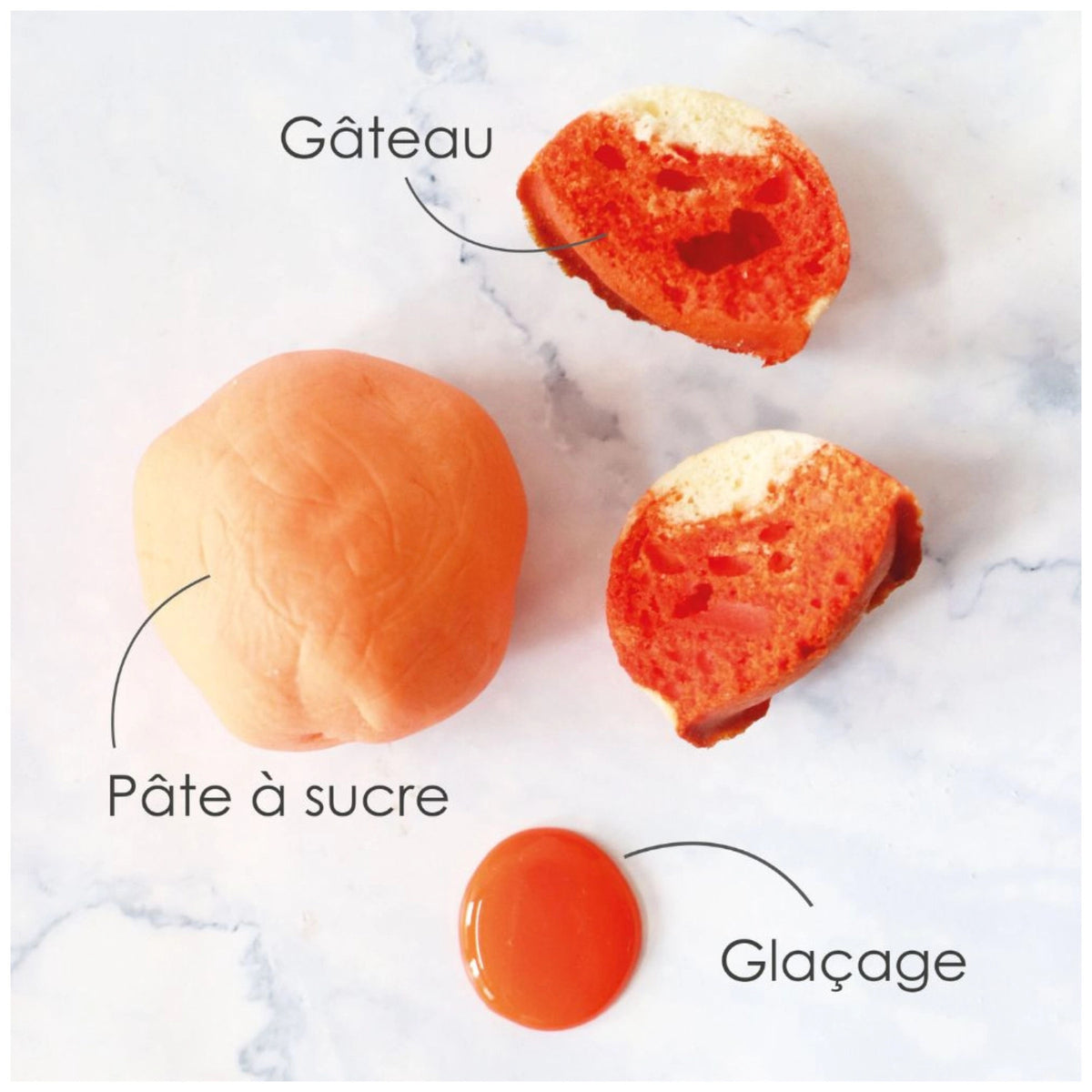 Lebensmittelfarbe Gel orange 20g in Orange präsentiert im Onlineshop von KAQTU Design AG. Zutaten ist von Scrap Cooking